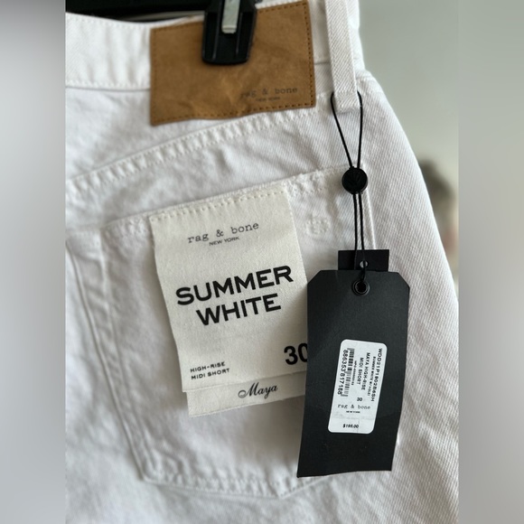 Rag & Bone White Midi Shorts (NEW with tags) - Picture 3 of 3